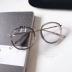 Phiên bản Hàn Quốc của nghệ thuật retro hình bầu dục kính gọng kính lớn nữ Harajuku Su Yan kim loại cận thị khung phẳng gương nam thủy triều đỏ gọng kính cận nữ Kính