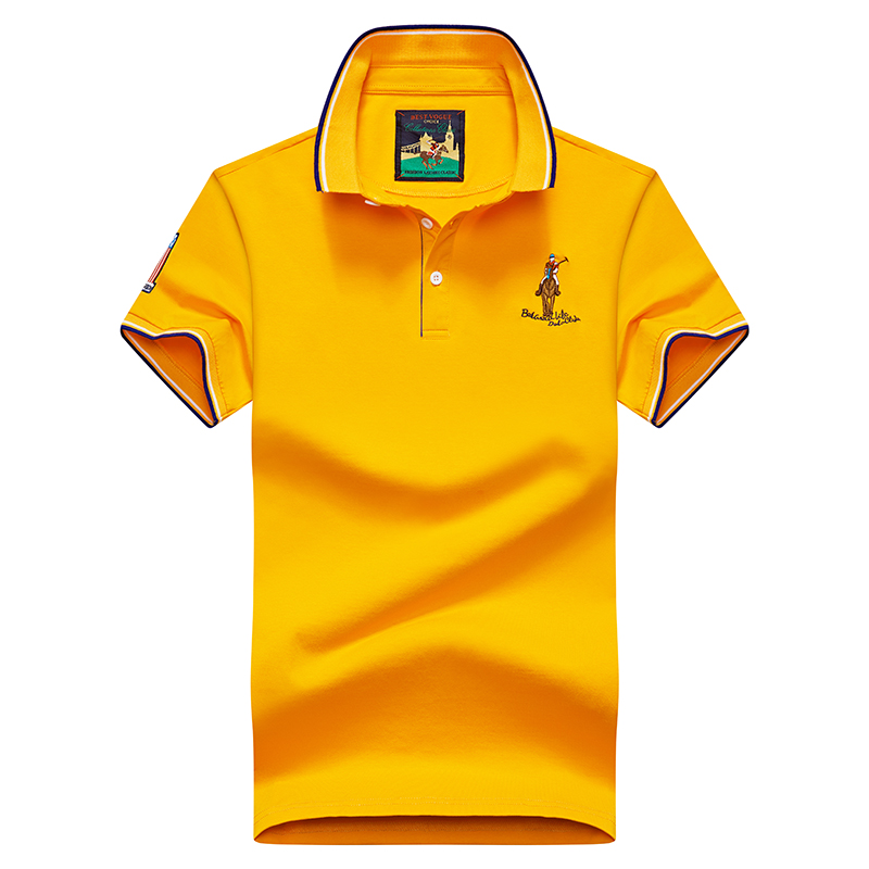 Yellow 8631Embroidery label Polo shirt man Lapel Short sleeve T-shirt middle age Have leadership T Compassionate business affairs Dad Costume summer Paul's shirt