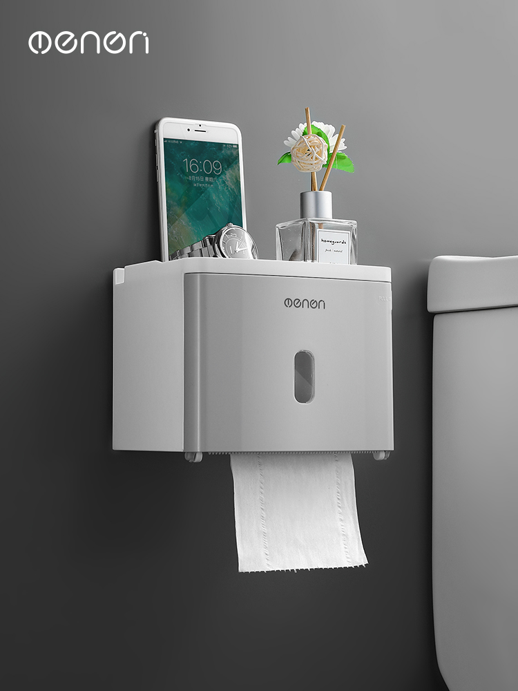 Toilet paper box Powder room paper towel toilet paper shelf Toilet household non-perforated creative waterproof removable toilet paper roll Toilet paper tube