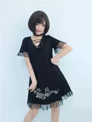 (To Alice)C429718 Original Rose Cemetery hard girl style handsome slim T-shirt dress