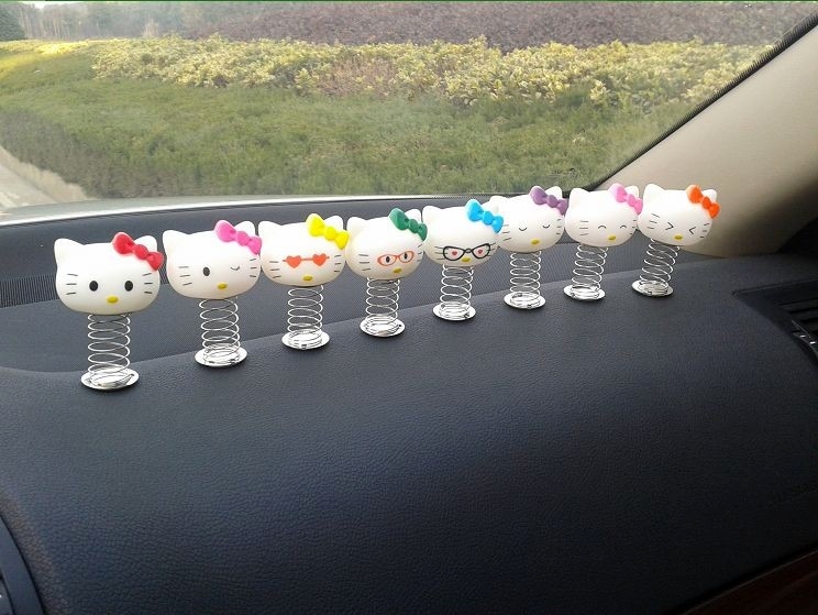 New Hello Kitty Little Paparazzi Car Accessories Swing Piece Car Interior Items Swing Piece Decoration Dolls