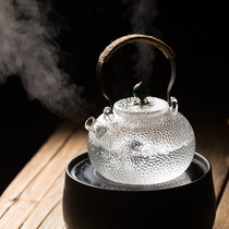 Japanese hammer bubble teapot glass pot flower teapot kung fu tea set boiled tea high temperature filter electric pottery stove kettle