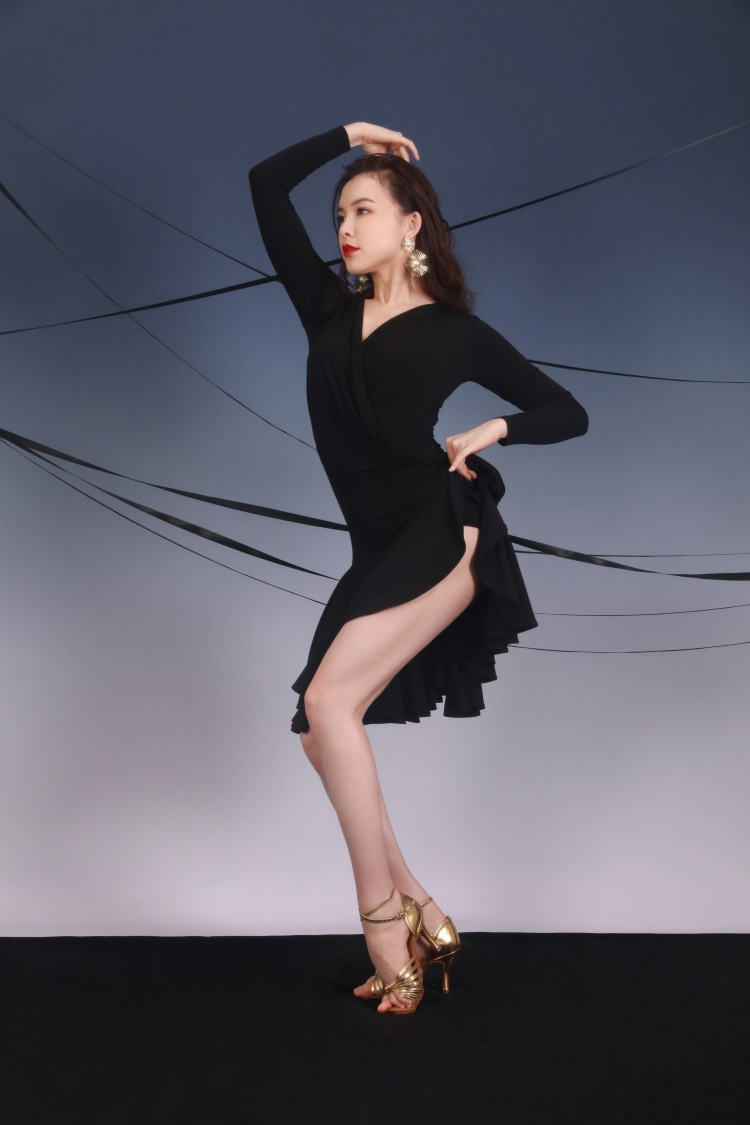 Betty's new Latin dance dress foreign dress rehearsdress for dance outfit women's training suit dress BD14