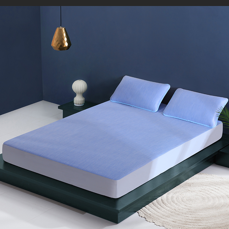 mica cool ice silk mat three piece set 1.8m bed washable 1.5m 1.2 fitted sheet foldable machine washable