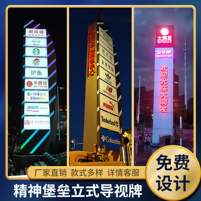 Large-scale spiritual fortress guide sign outdoor village sign guide sign sign parking lot shopping mall guide sign billboard