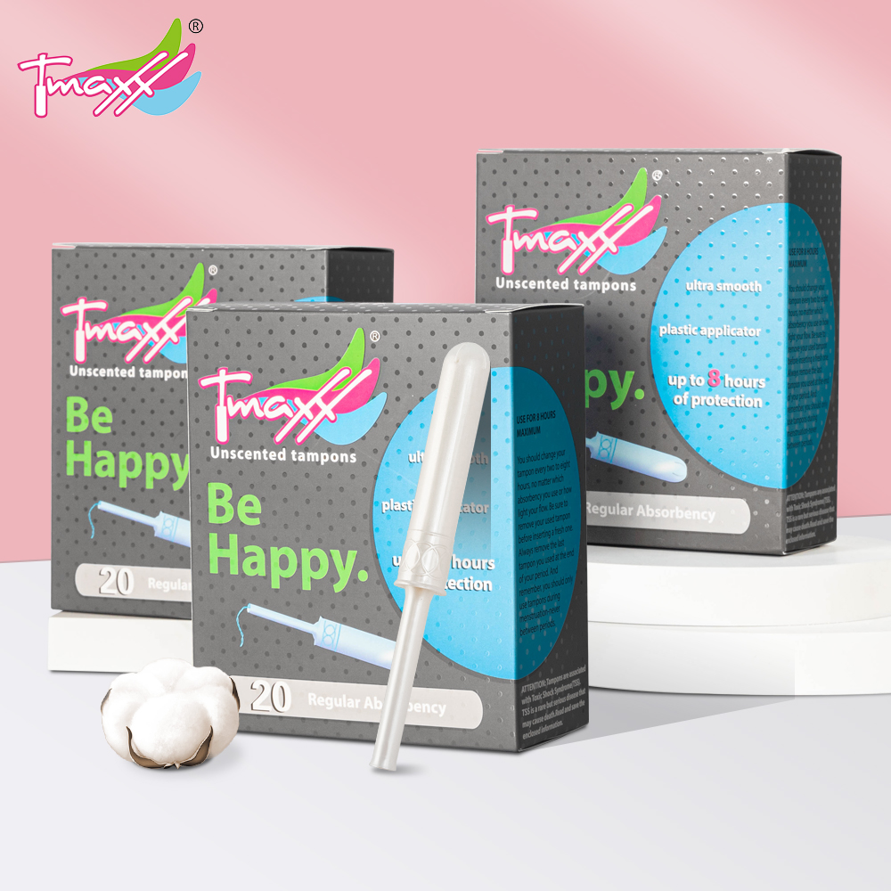 (3 boxed) Tmaxx built-in catheter style tampon tampon tampon tampon sanitary cotton female teen Aunt Bars