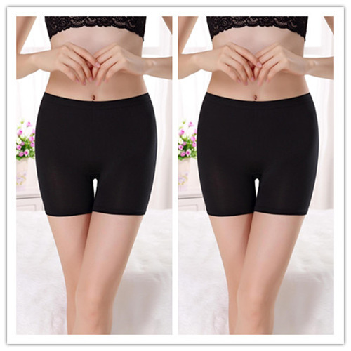 Womens chất béo mm mùa hè chống đi bộ quần an toàn túi vành đai ánh sáng trong đáy dài mỏng mặc quần bảo hiểm Modale kích thước lớn.