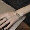 Pure silver 999 matte brushed hollow bracelet