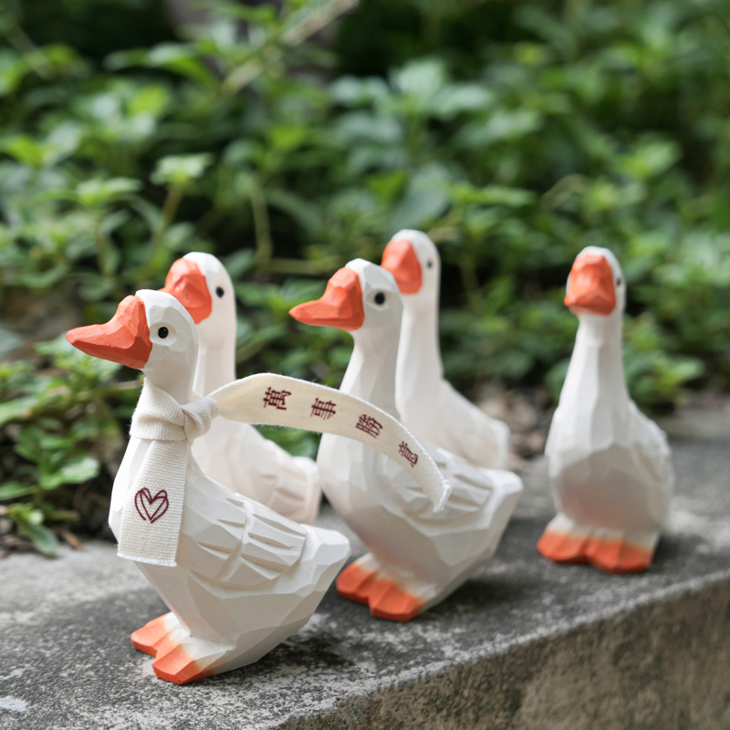 Ping An Joy Duck Birthday Gift to Girl's Best Friend Healing Japanese Handmade Decoration Blessing Meaning Desktop