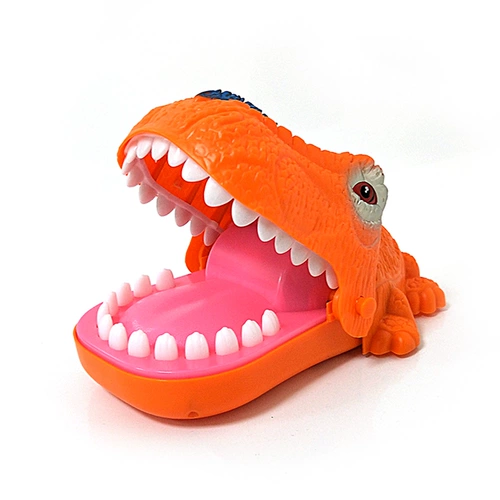 Большой динозавр со светомузыкой, настольная игрушка, кусает палец, семейные игры, креативный трюк