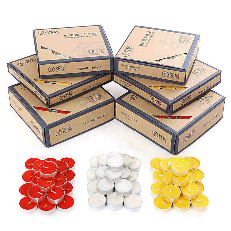 Shuju 4 hours smoke-free tasteless candle tea wax fragrance incense tea insulation color candle 2 hours