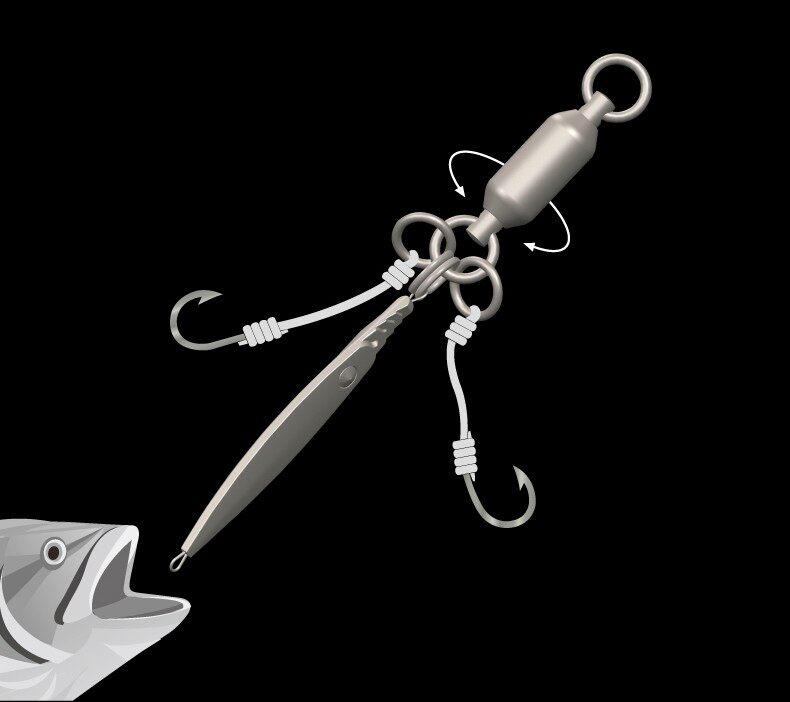 ECOODA high-speed bearing stainless steel swivel super strong pull deep-sea boat fishing iron plate accessories set