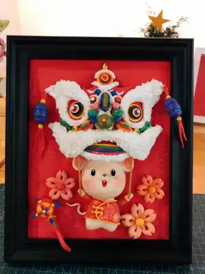 Little red book DIY gift relief decorative painting Ultra-light earth decorative painting Oil painting style decorative painting customization