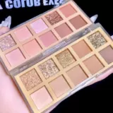 Блестки для ногтей, матовая портативная тени для век, десять цветов, в коричневых тонах