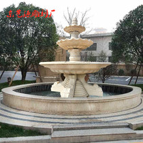 Rockery flowing water stone carving fountain courtyard fish pond community outdoor large fountain water fountain falling water bowl landscape sculpture ornaments