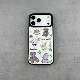 Black Embossed Cross Leather Phone Case for iPhone 17, 16, 15, 14 and 13