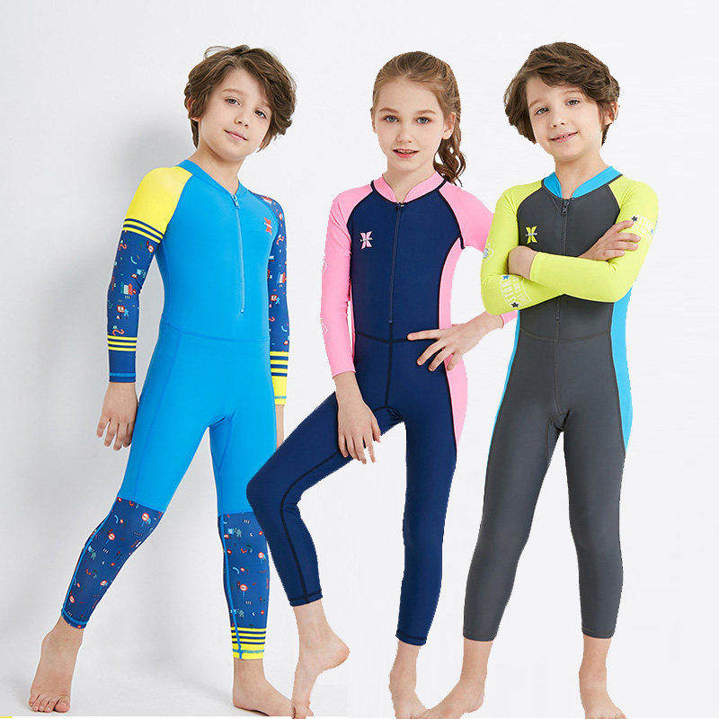 Children long sleeve long pants swimsuit diving suit boy with body sunscreen jellyfish girl spa snorkeling swimsuit swimsuit