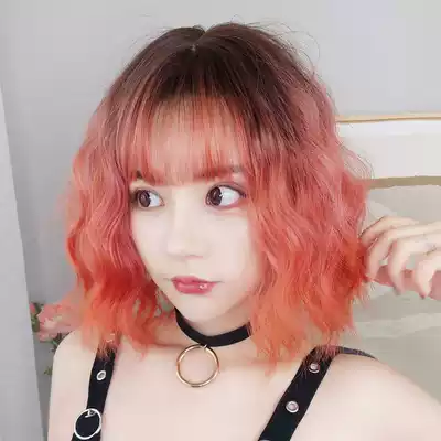 Princess Li wig Female short hair natural gradient short curly hair face repair temperament corn hot instant noodle head cos clavicle hair