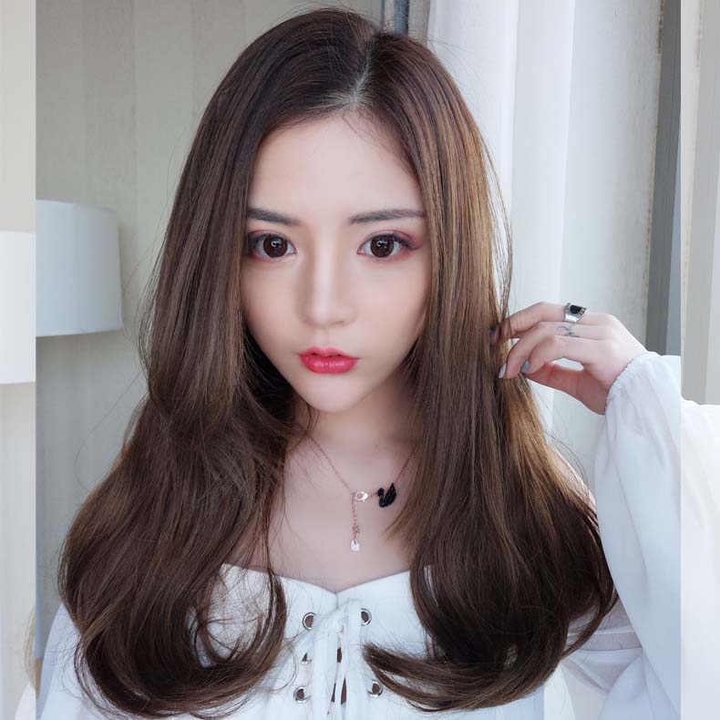 Wig Female U Shaped Half Head Set Short Hair Net Red Cute Round