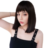 Интернет-знаменитость, натуральный парик, женщина, короткая прическа, прическа, собака Кен, челка, волосы на ключицах, темперамент, красивый, полный ободок, повязка на волосы средней длины