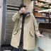 Zijun mùa thu và mùa đông nam mới áo khoác dụng cụ lỏng lẻo Phiên bản Hàn Quốc của thủy triều giản dị trùm đầu áo gió dài áo gió điều hoà Áo gió