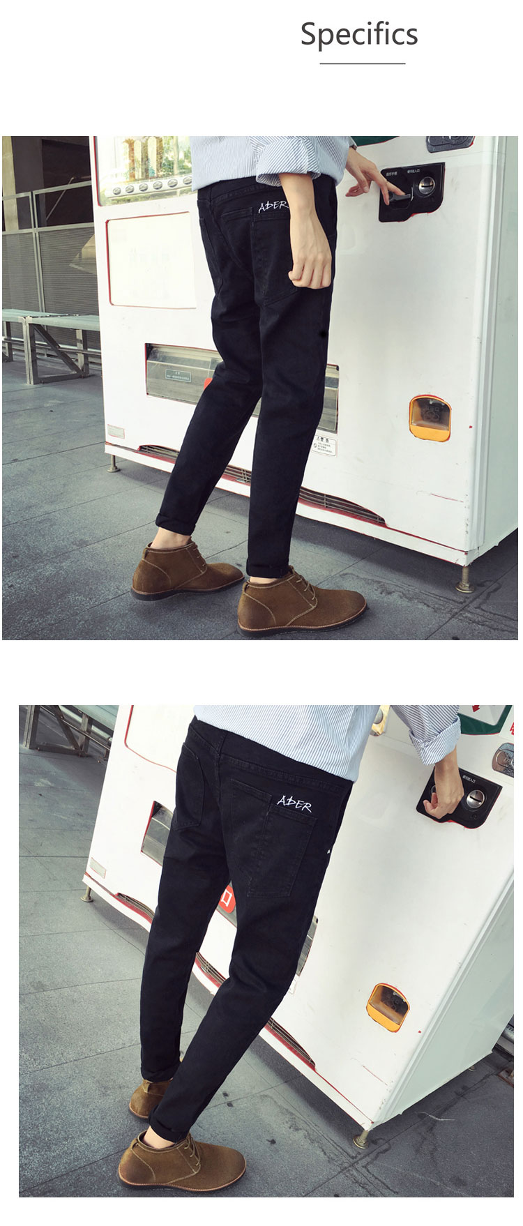 Jeans pour jeunesse droite en vrac en coton pour automne - Ref 1481766 Image 16