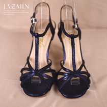 Tanguera dark blue classic Argentinian Tango Tango dance shoes professional leather outsole stiletto European and American style 2