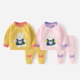 Детский свитер, кардиган, осенний трикотажный комплект для раннего возраста, 0-1-2 лет