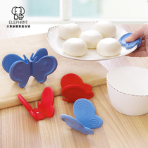 Creative butterfly kitchen heat insulation and anti-scalding silicone take the plate clip Oven thickened hand protector take the bowl hand clip Single pack