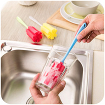 Kitchen brush Long handle cup brush Teacup water cup Sponge brush Cleaning brush bottle brush Long bottle brush cup brush