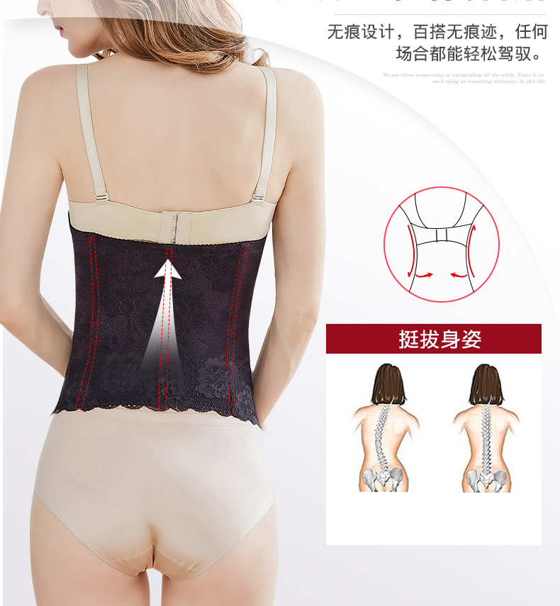 Mùa hè sản xuất mỏng đốt cháy chất béo sau khi vành đai thắt lưng bụng eo mỏng breathable corset ladies corset dây kéo eo đồ lót