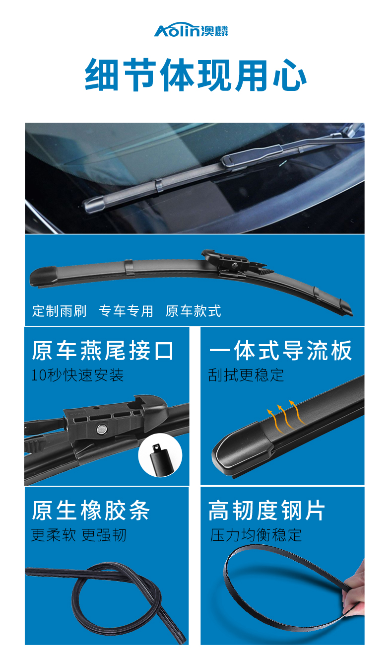 Áp dụng BMW 5 Series 520 gạt nước x5x6x1x3 lưỡi gạt nước ba loạt 1 loạt 7 loạt 3 loạt gạt nước gốc 320li - Gạt nước kiếng cần gạt nước