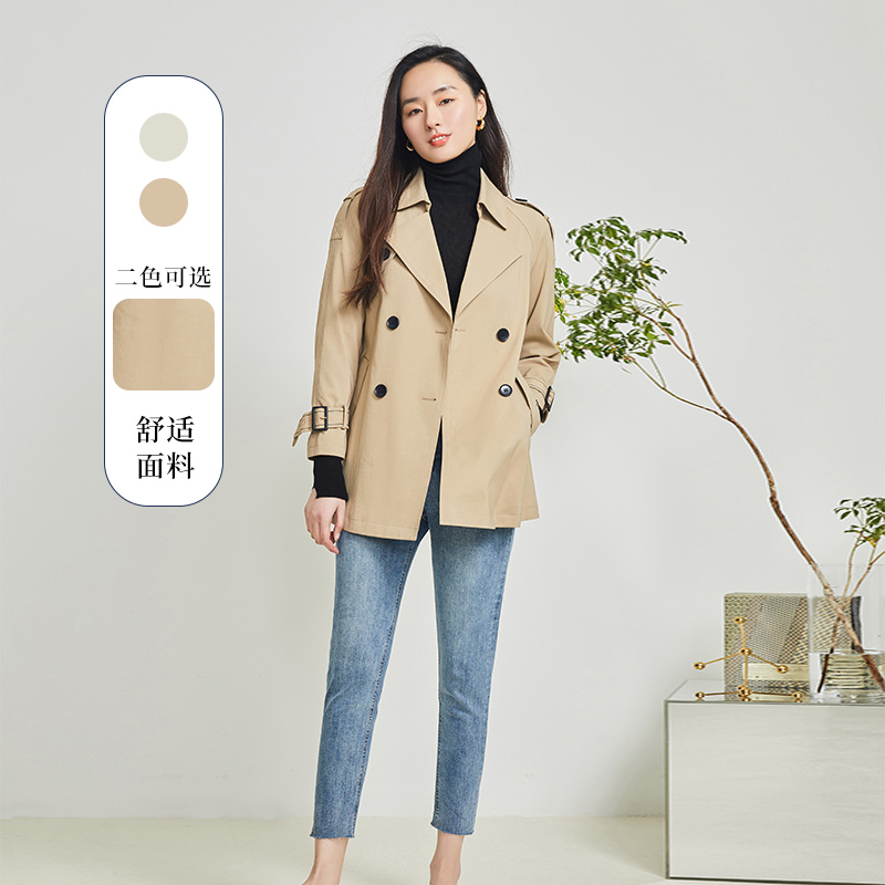 Timeless Color Windsuit Woman 2021 New Spring Autumn Little Sub Temperament Fashion 100 Hitch Temperament Van Coats