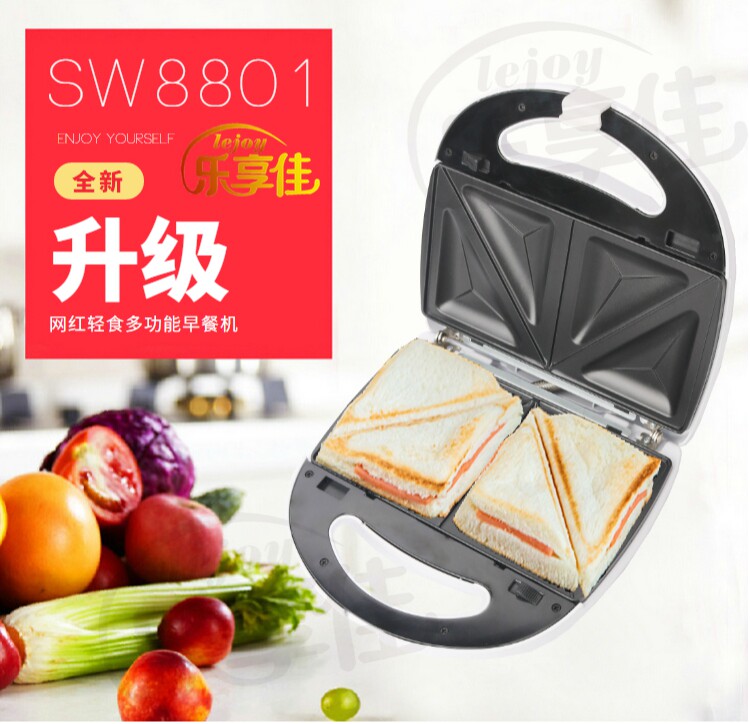 Электрическая блинница 多功能七套盘家用三明治机华夫饼松饼机双鱼蛋糕机甜甜圈机早餐机 Other