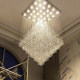 Large Chandelier for the Living Room of a Duplex House, Simple Crystal Chandelier for the Lobby of a Villa, Large Chandelier for the Stairwell of a Loft Apartment