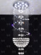 Large Chandelier for Duplex Living Room, Villa Lobby, Loft, High Ceiling, Butterfly Crystal Flower Chandelier, New Style Staircase Chandelier