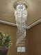 Led Modern Minimalist Duplex Staircase Chandelier Crystal Lamp Rotating Staircase Lamp Long Chandelier Villa Lobby Pendant Light
