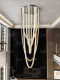 2026 New Model Duplex Villa High-End Atmospheric Crystal Chandelier for Living Room with High Ceilings and Long Staircase Crystal Chandelier