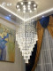 Staircase Chandelier Loft New Chinese Style Crystal Long Chandelier Small Duplex Staircase Villa Living Room Open Space Large Chandelier