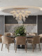 Jingmeng Modern Light Luxury Glass Italian Restaurant Chandelier Creative Living Room Led Elegant Luxurious Lighting Fixture