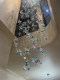 Jingmeng Light Luxury Modern Staircase Chandelier Duplex Building Crystal Flower Long Chandelier Villa Open Space Living Room Lighting Fixture
