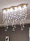 Crystal Dining Chandelier, New French-Style Chandelier for Restaurants, Light Luxury and High-End Feel, Long Strip Dining Room Bar Counter Chandelier