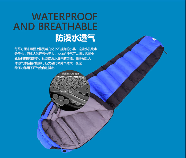 BlackCrag / Black Rock Gale Series Du lịch ngoài trời Túi ngủ 70% Vịt trắng xuống - Túi ngủ túi ngủ văn phòng chính hãng