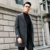 Huyền thoại vải bông dày áo len nam dài Hàn Quốc thanh niên len mỏng áo len áo gió thủy triều áo bomber nam Áo len