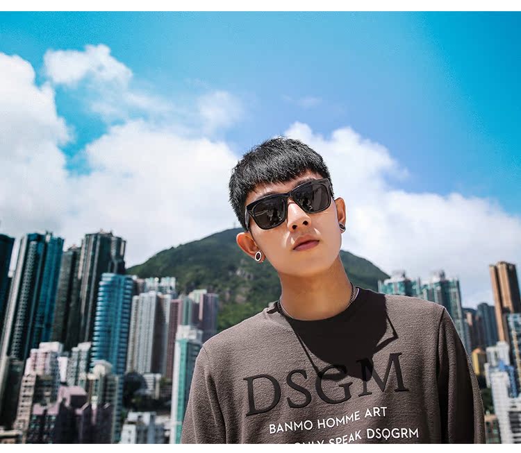 Vải huyền thoại giả cashmere vải thun cổ tròn áo len trên quần áo nam phiên bản Hàn Quốc của cặp vợ chồng áo gió Hồng áo thun thể thao