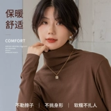 Приятный телу осенний двусторонний флисовый лонгслив, высокий воротник, в западном стиле