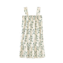 Womens suspender nightgown with chest pad all in one summer pure cotton sleeveless pajamas that can be worn outside womens home clothes 2023 new style