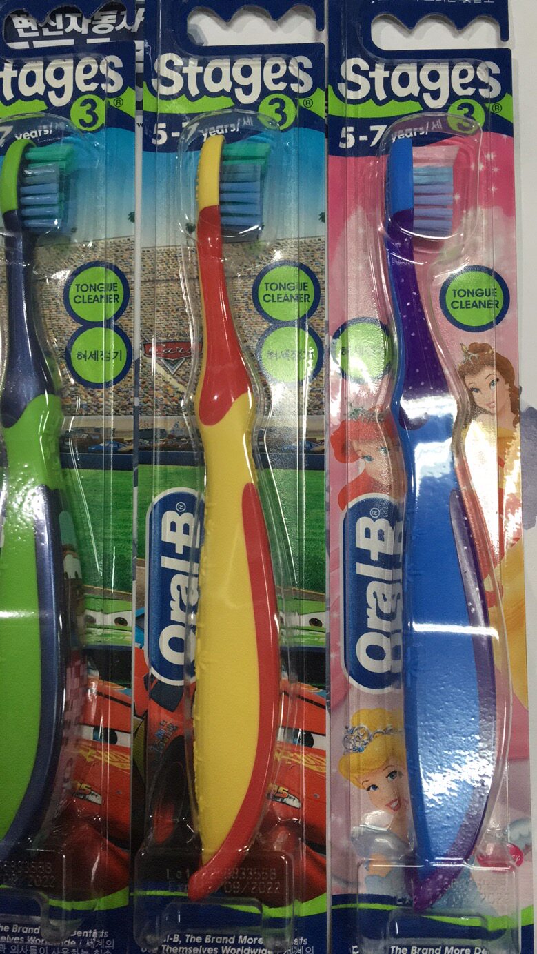 Clearance price Korean original imported oralB Oral B children's soft-bristled toothbrush cleaning brush manual segmentation 5-7 years old