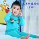 恩 瑁 秋冬 Trẻ em cao cổ tròn dày cotton nhiệt đồ lót bé trai mùa thu quần áo bộ cotton cho bé