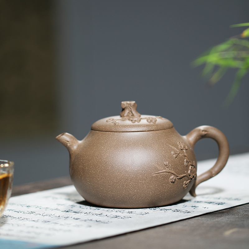 360ml Dark Fragrant Purple Sand Teapot Teapot Green Grey Mud Kongfu Tea With Tea Maker New Products Authentic